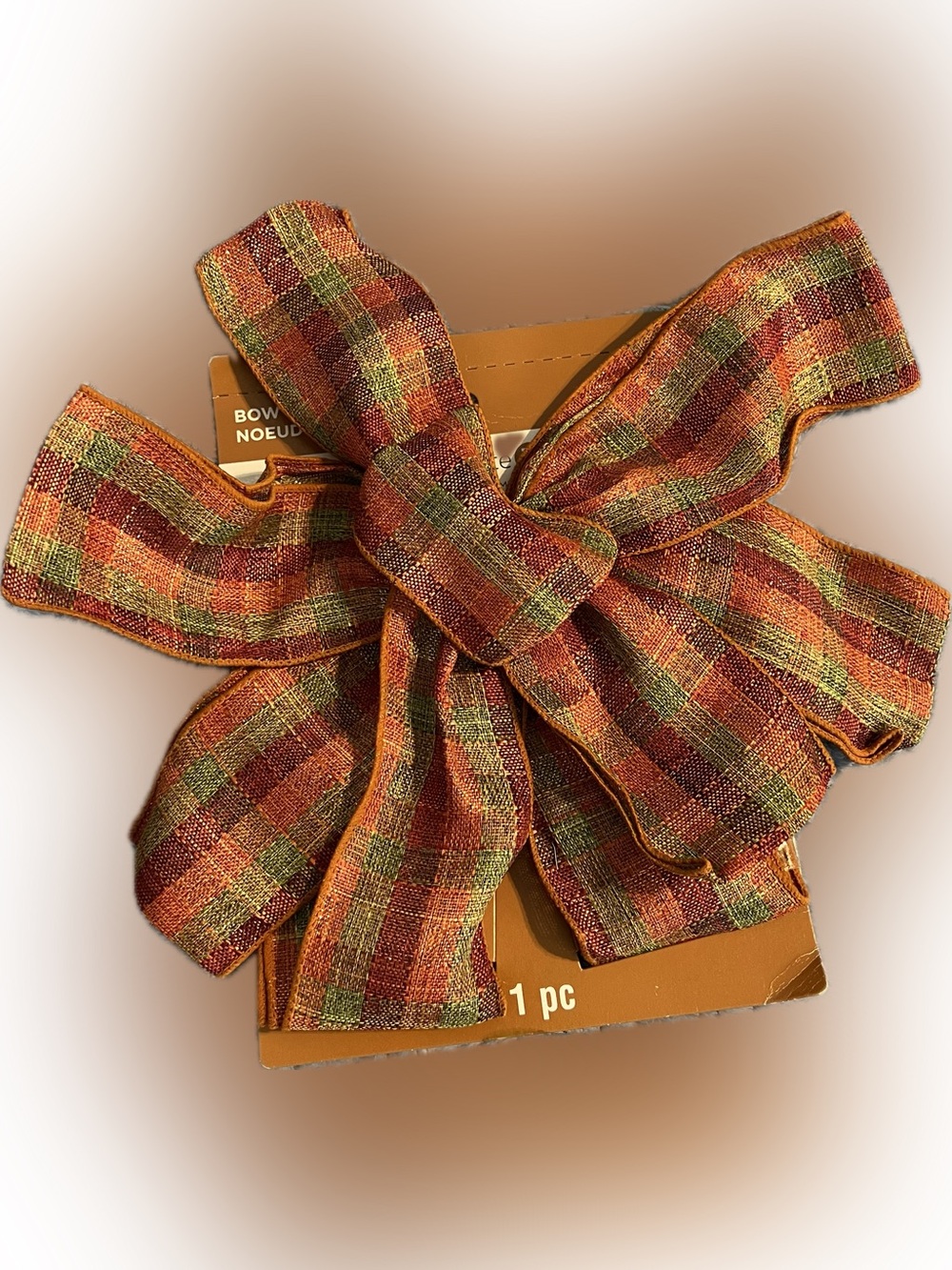 🔴New Celebrate It Plaid Ribbon Bow Fall Autumn Thanksgiving Gift Wreath Art